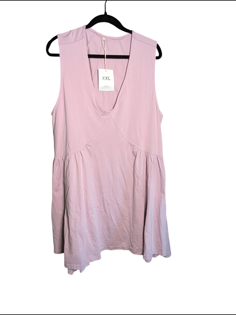 XXL Sleeveless V-Neck Swing Top in Lilac 💜